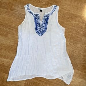 Flowy gauzy tank top